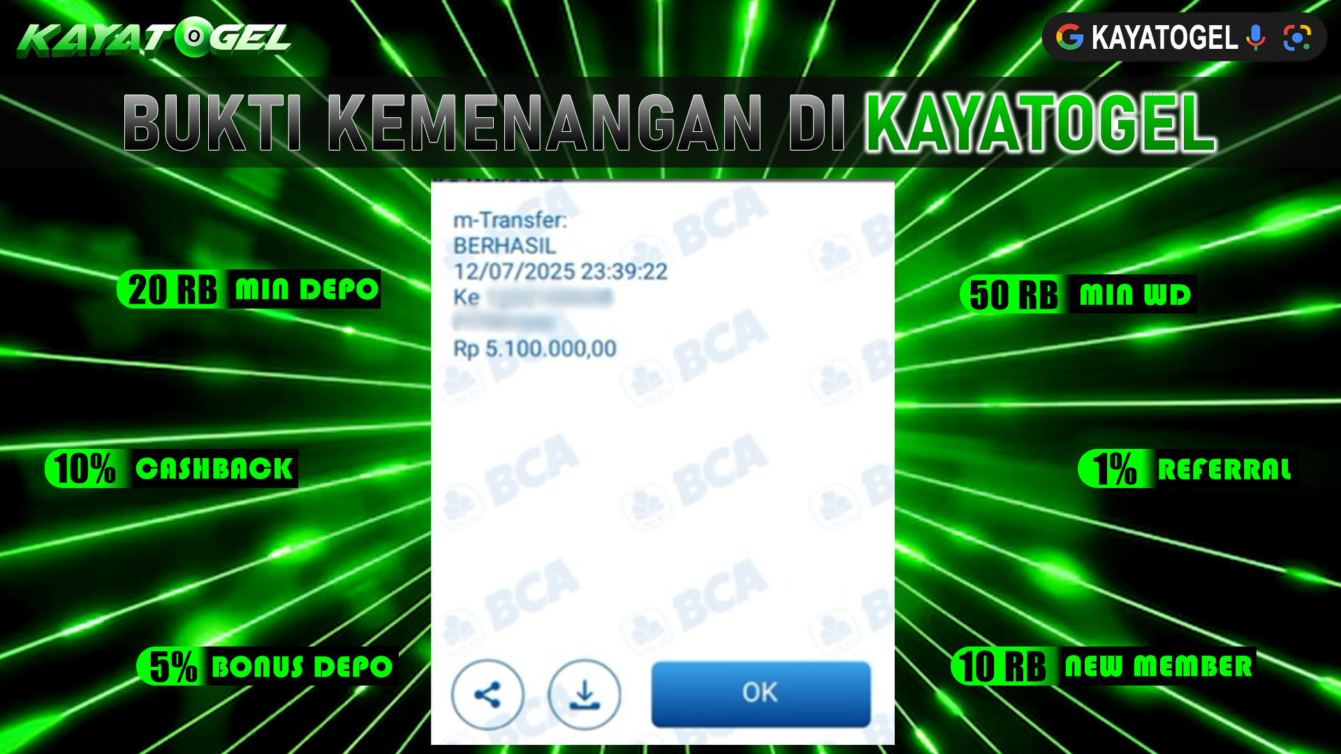 KAYATOGEL JACKPOT TOGEL PASARAN HONGKONG Rp.5.100.000.,- LUNAS