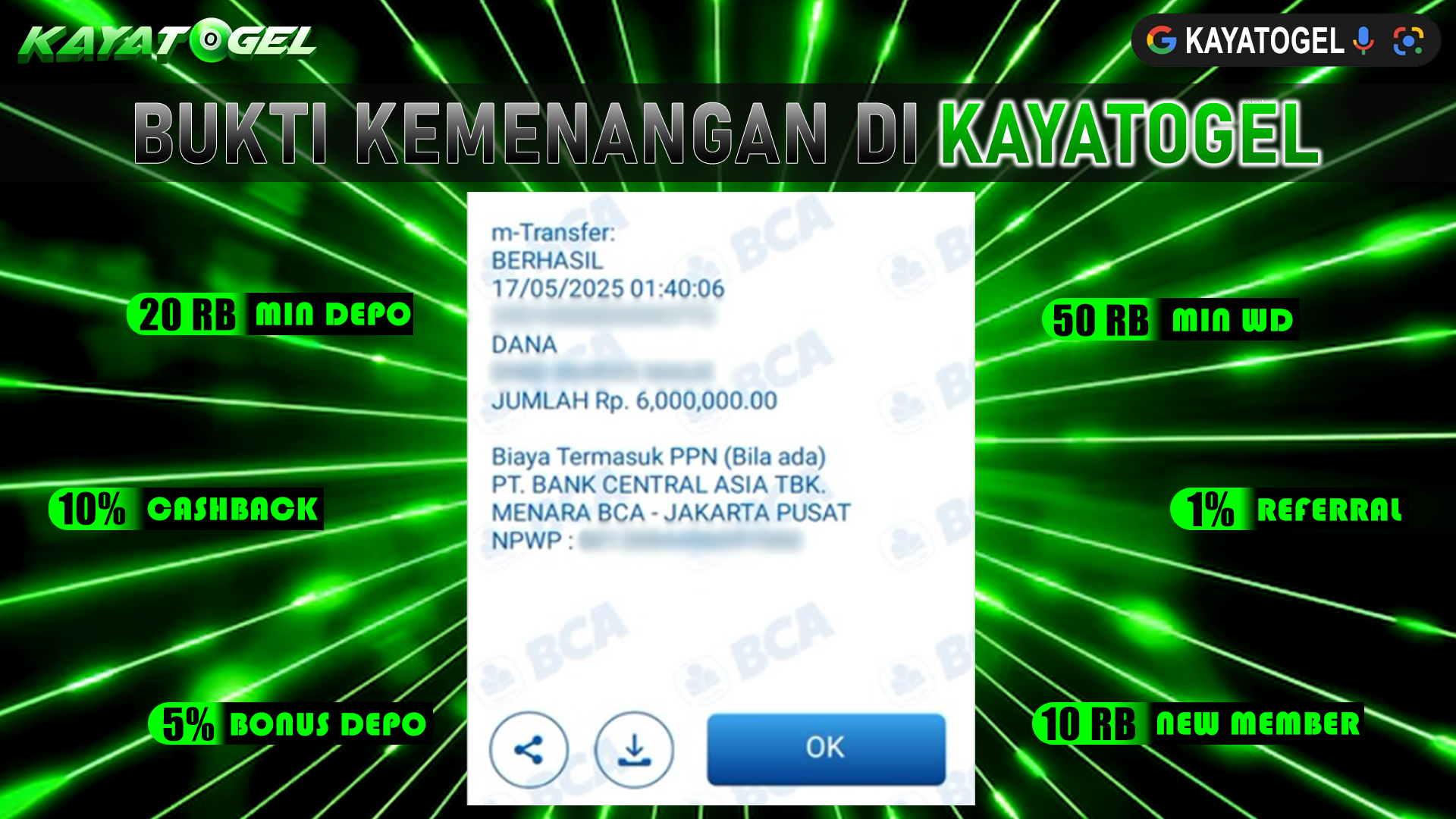 KAYATOGEL JACKPOT TOGEL PASARAN PARIS6D Rp.6.000.000.,- LUNAS