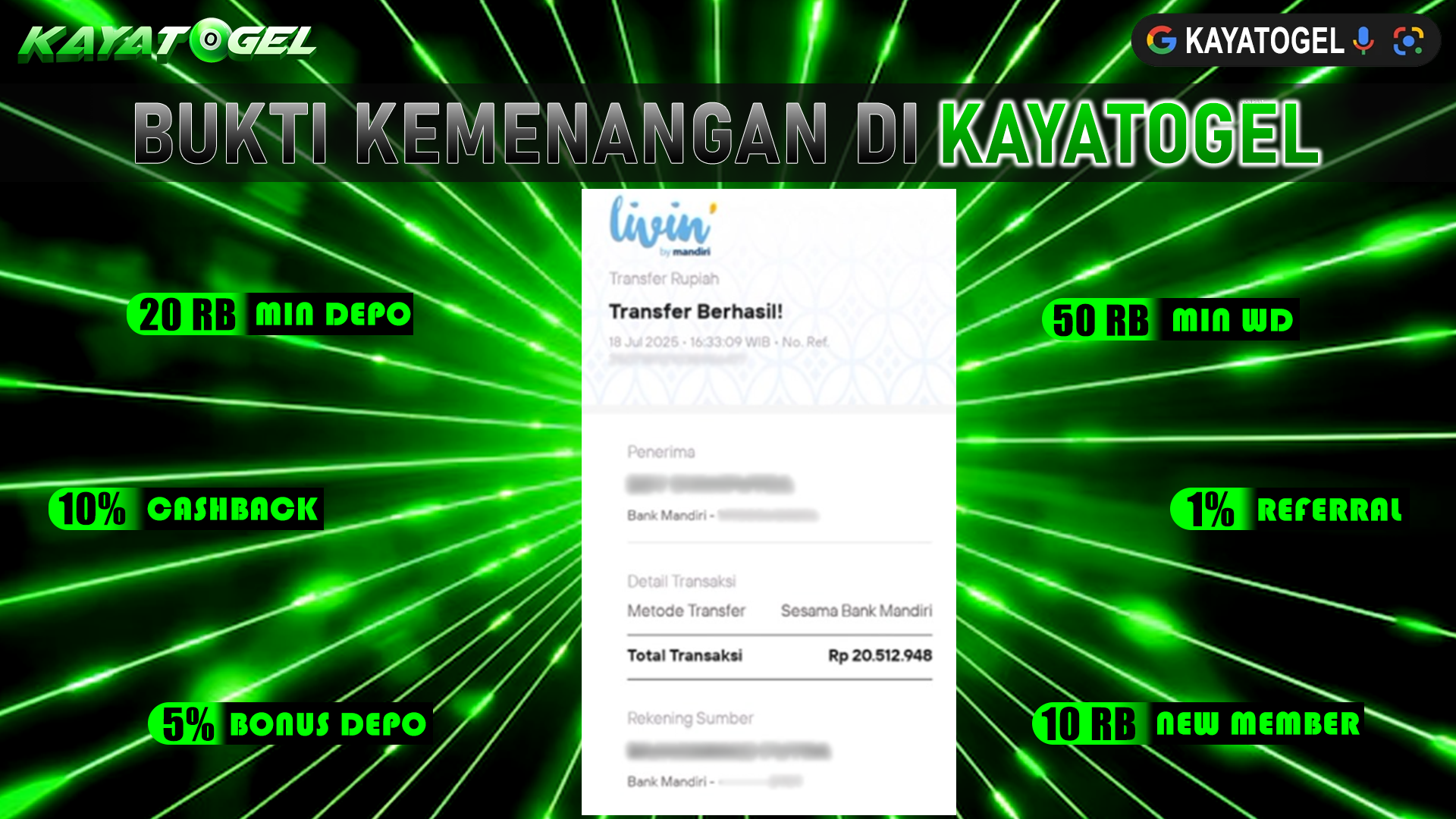 KAYATOGEL JACKPOT TOGEL PASARAN TOTO MACAU Rp.20.512.948.,- LUNAS