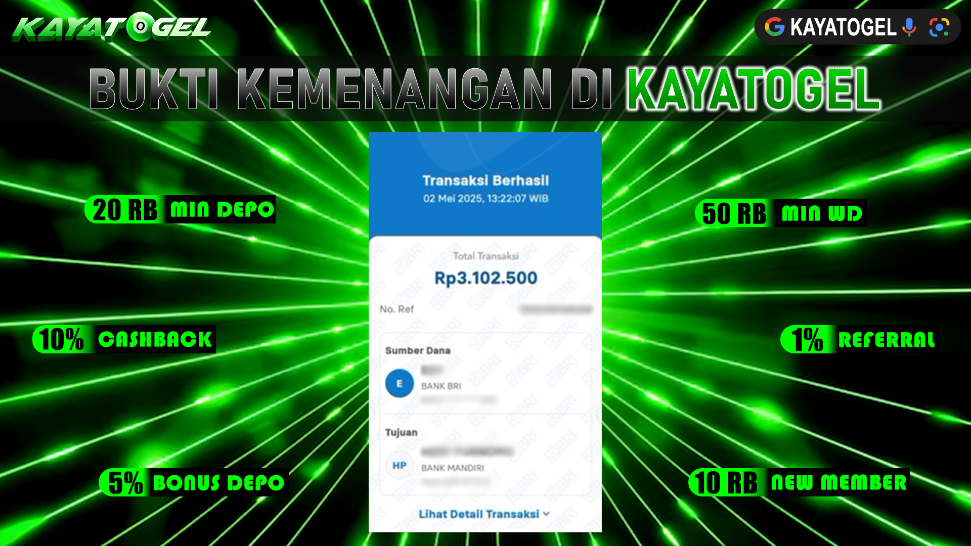 KAYATOGEL JACKPOT SLOT WILD BANDITO Rp.3.102.500.,- LUNAS