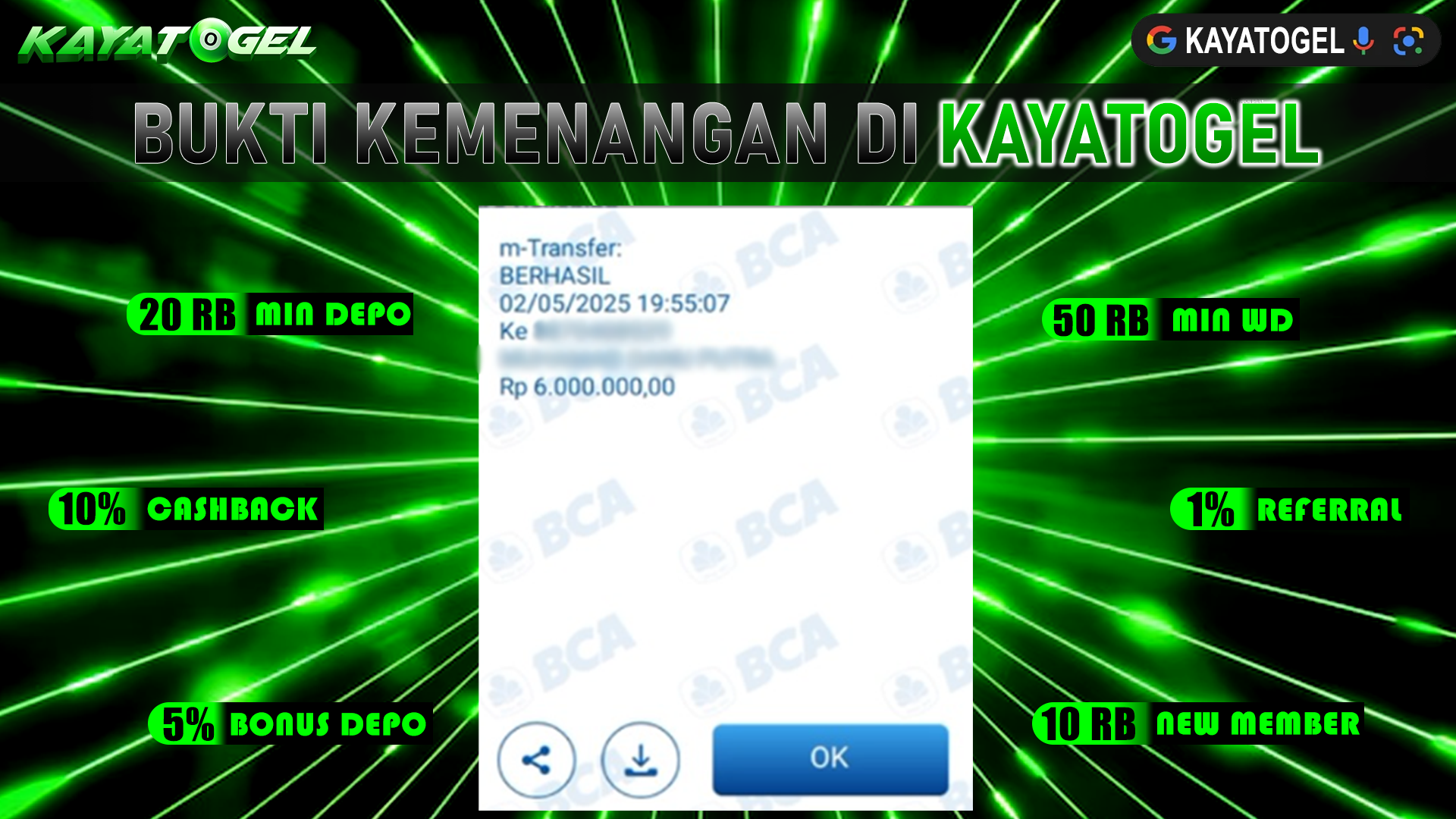 KAYATOGEL JACKPOT TOGEL PASARAN FRANKFURT Rp.6.000.000.,- LUNAS