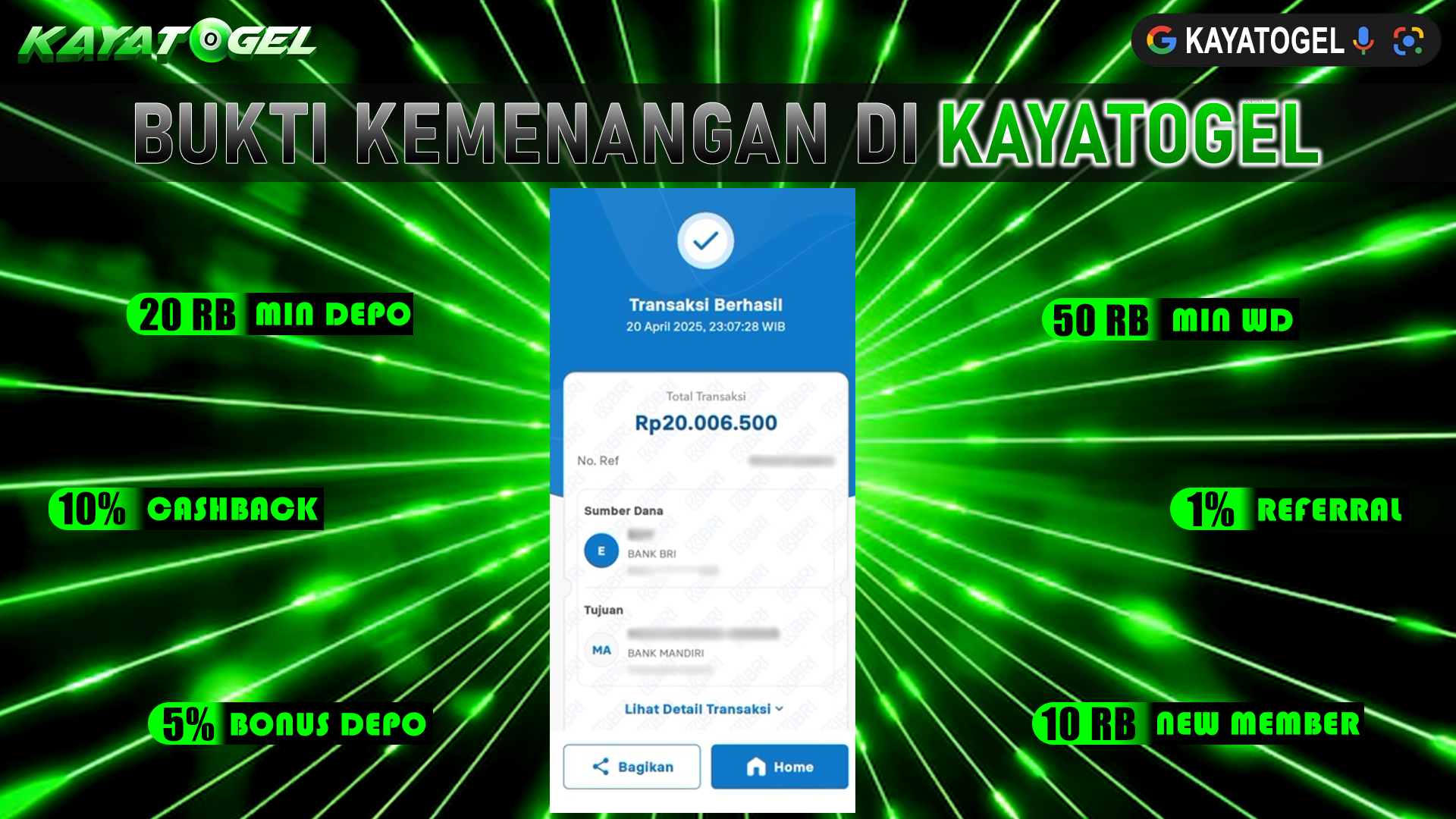 KAYATOGEL JACKPOT TOGEL PASARAN LONDON4D Rp.20.006.500.,- LUNAS