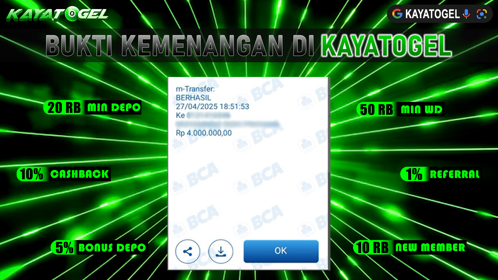 KAYATOGEL JACKPOT TOGEL PASARAN SINGAPORE Rp.4.000.000.,- LUNAS