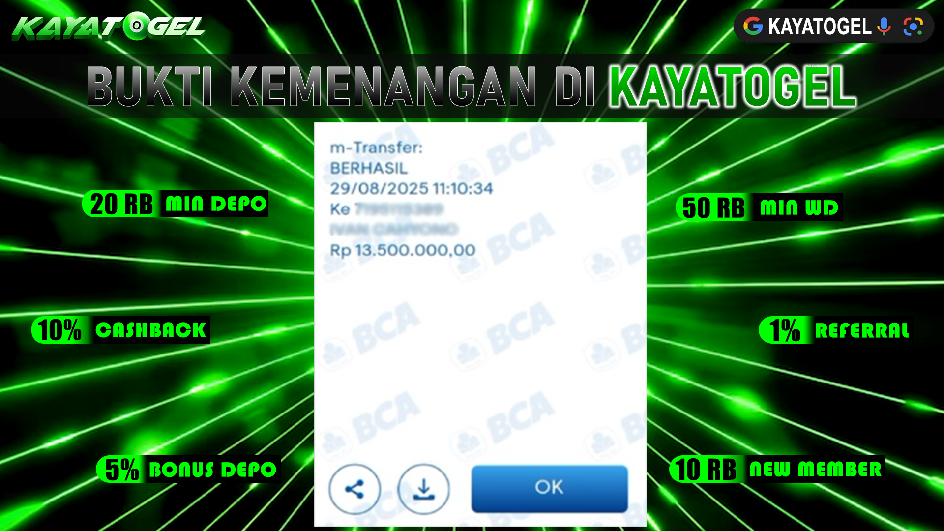 KAYATOGEL JACKPOT SLOT 5000X MANIA Rp.13.500.000.,- LUNAS