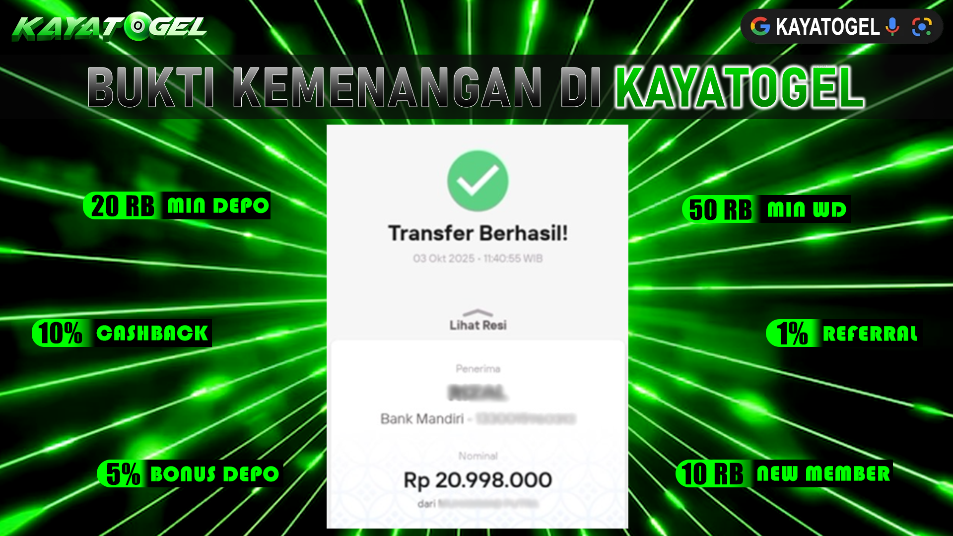 KAYATOGEL JACKPOT SLOT MAHJONG WINS Rp.20.998.000.,- LUNAS