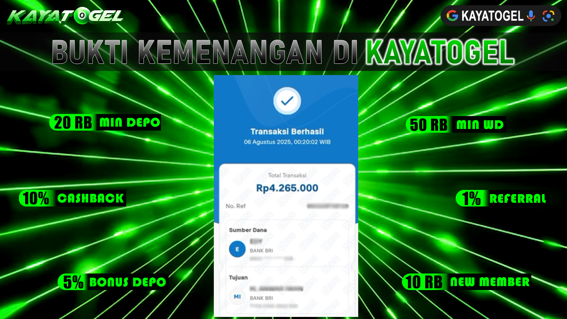 KAYATOGEL JACKPOT TOGEL PASARAN JAPAN NIGHT Rp.4.265.000.,- LUNAS