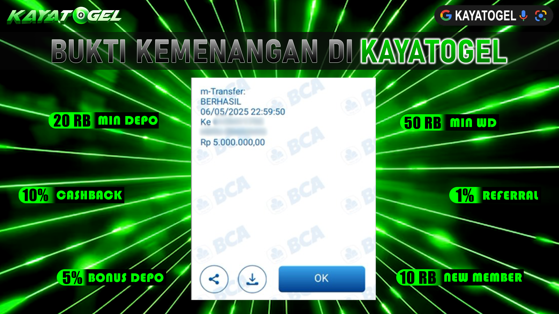 KAYATOGEL JACKPOT SLOT 5000X MANIA Rp.5.000.000.,- LUNAS