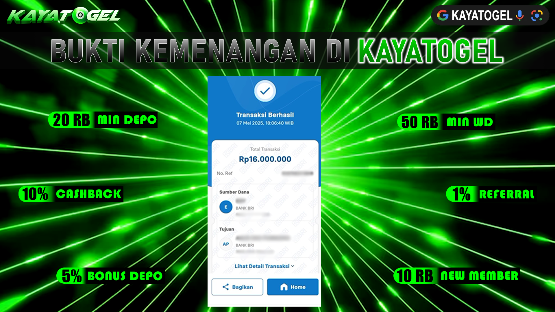 KAYATOGEL JACKPOT TOGEL PASARAN SINGAPORE Rp.16.000.000.,- LUNAS