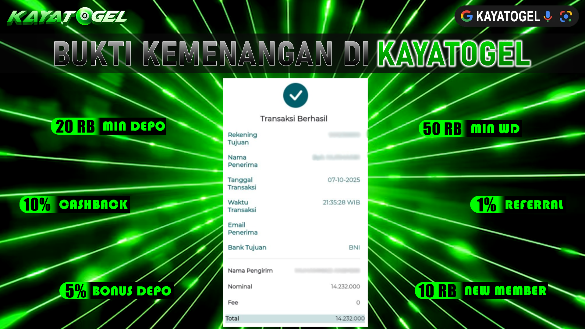 KAYATOGEL JACKPOT TOGEL PASARAN LONDON4D Rp.14.232.000.,- LUNAS
